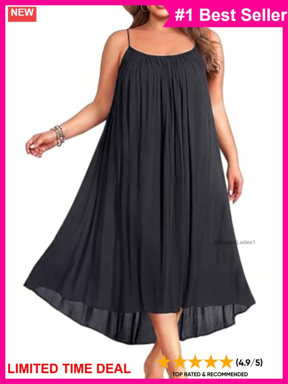 Sleeveless Maxi Swim Cover-Up with Adjustable Spaghetti Straps